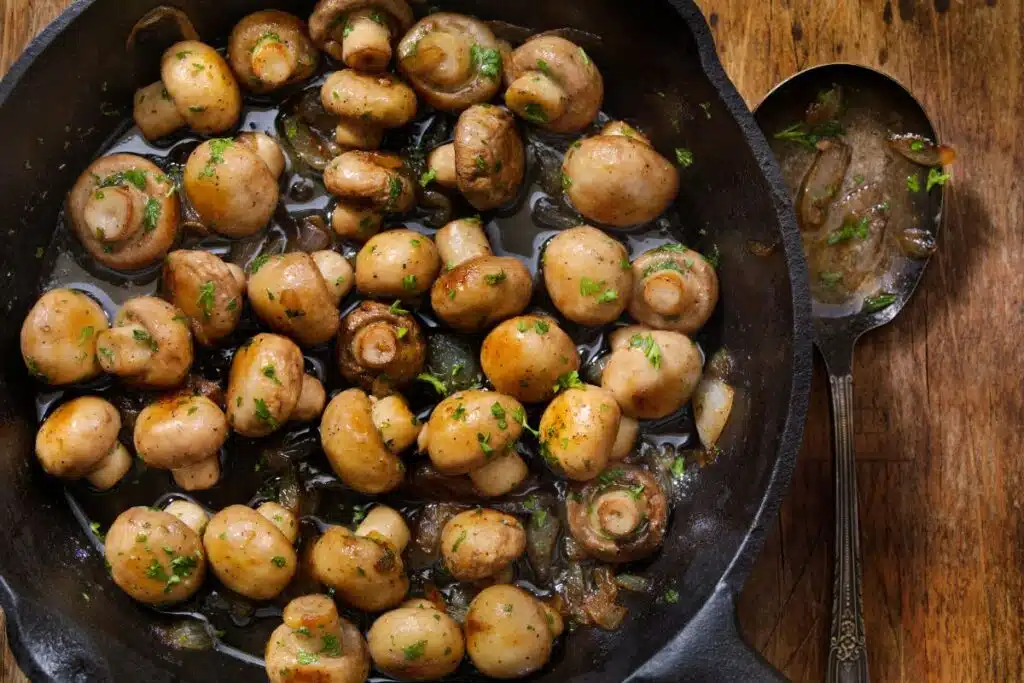 garlic butter mushrooms Photo Credit Canva Pro Stock Image