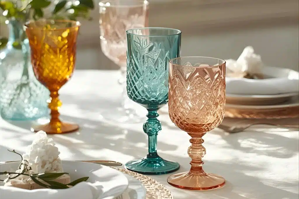 glasses table decor Photo Credit Canva pro Stock Image