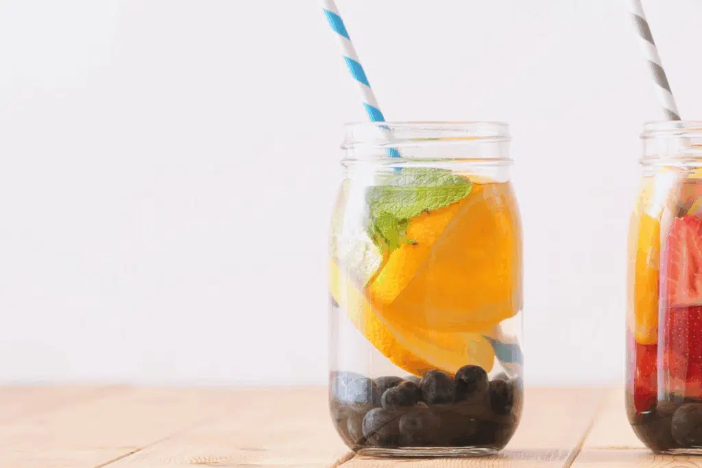orange blueberry water Canva Pro Stock Image