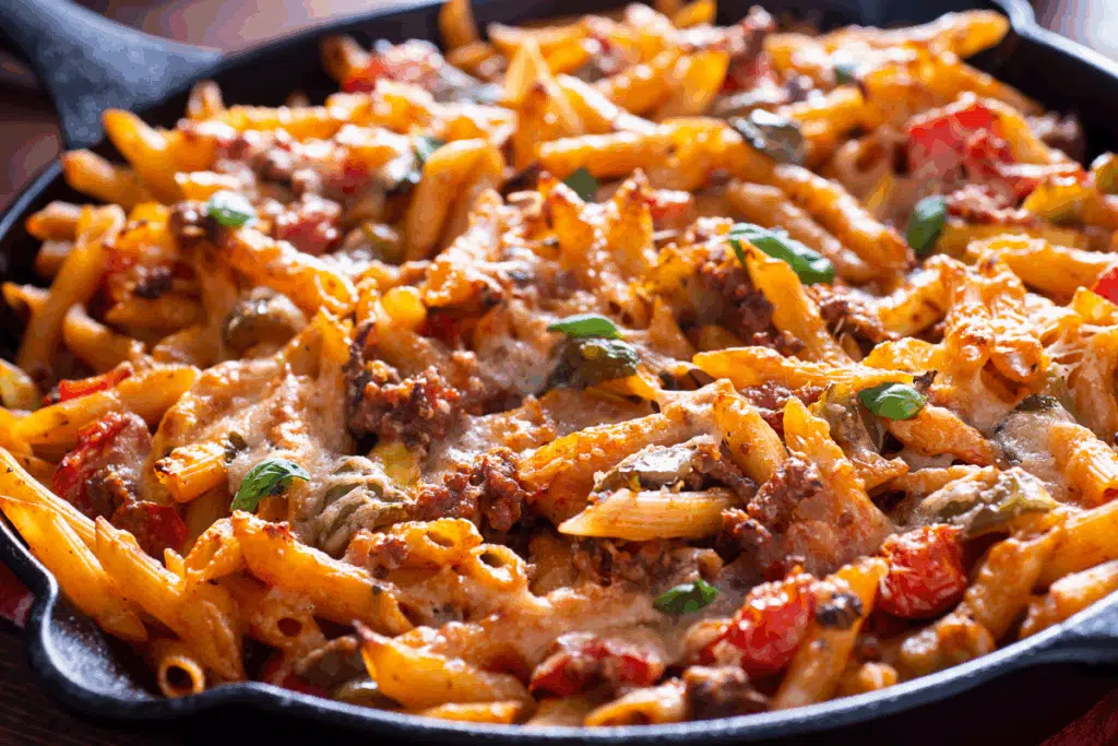 sausage and pumpkin pasta Photo Credit Canva Pro Stock Image