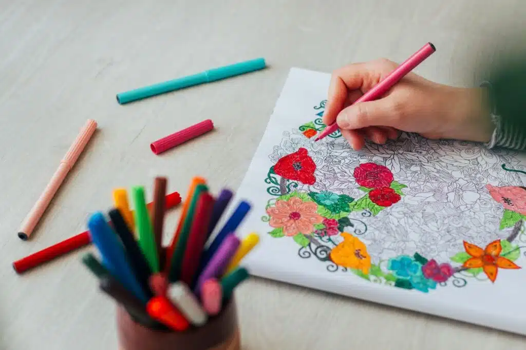 Adult Coloring book Image Credit Canva Pro Stock Image