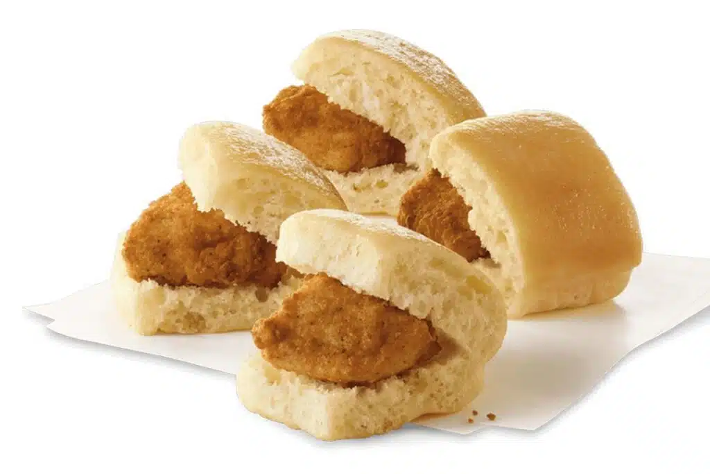 Chick n Minis with Honey or Hot Sauce Photo Credit Chick Fil A