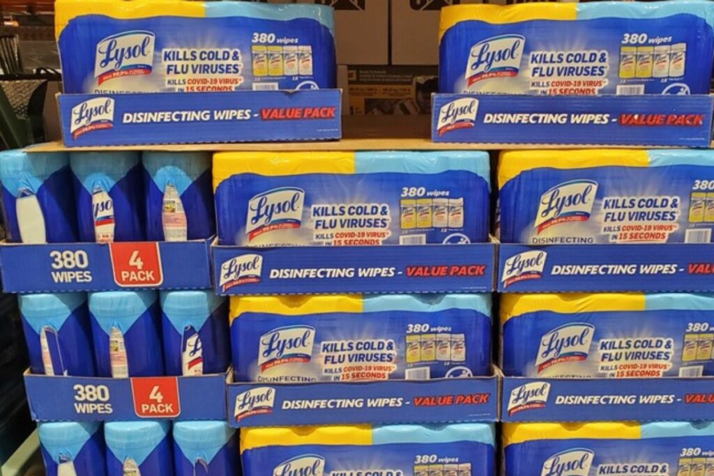 Cosco cleaning supplies Lysol Photo Credit Tasting Table