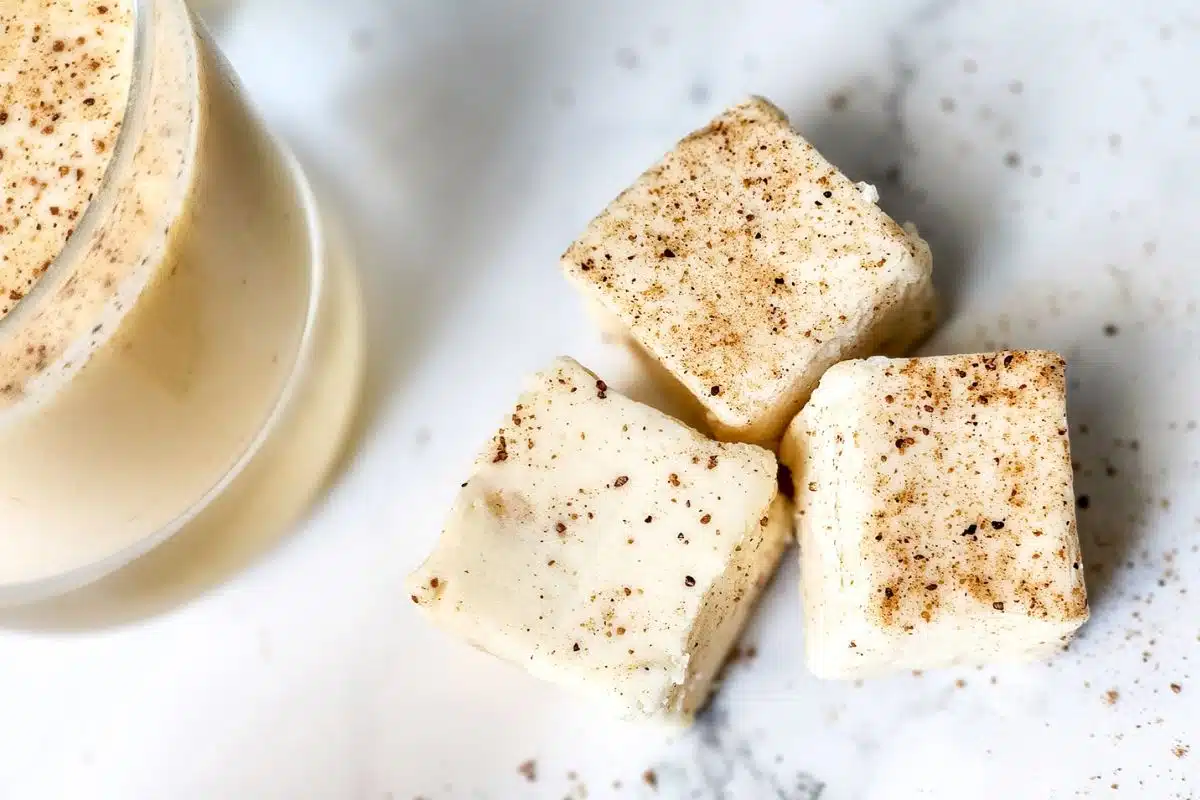 Eggnog Fudge Photo Credit Inspiring Savings