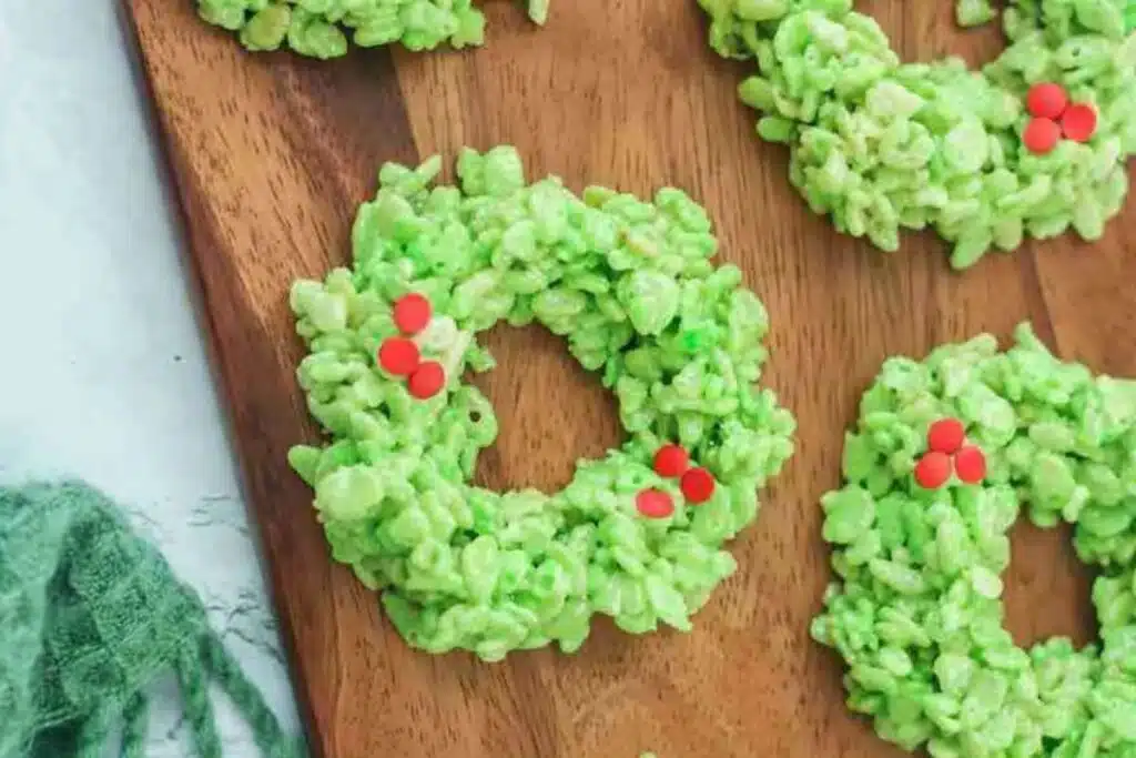 Holiday Rice Krispie Wreaths Photo Credit Attempts at Domestication