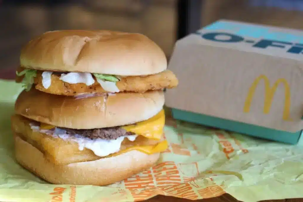 McDonalds The Land, Sea & Air Burger Photo Credit The Food Xp