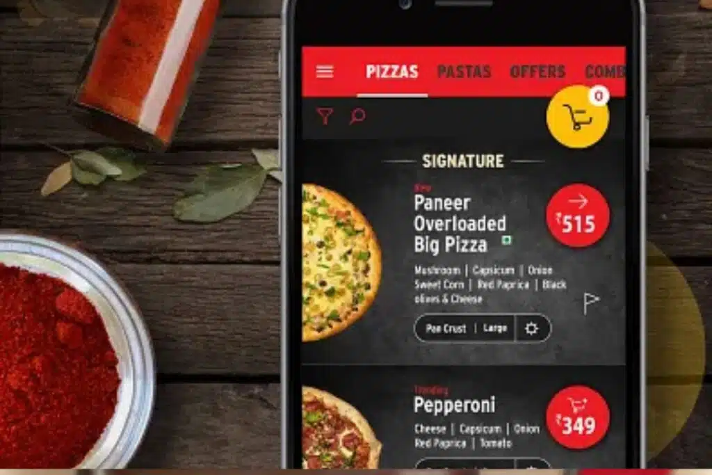 Ordering Pizza Hut online Photo Credit Dribble
