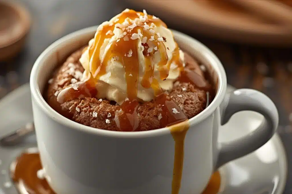 Salted Caramel Mug Cake Photo Credit Canva Pro Stock Image