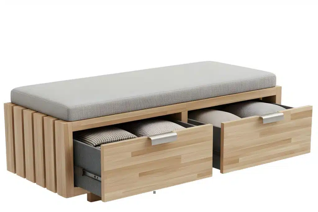 Storage ottoman Furniture bench Photo Credit Canva Pro Stock Image