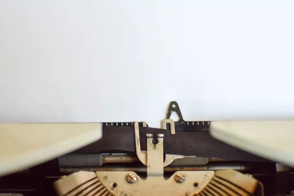 Type writer Photo Credit Canva Pro Stock Image