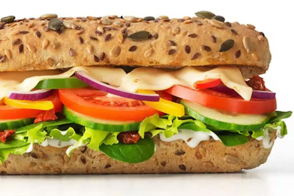 Veggie Delite + Hummus + Olive Oil Drizzle Photo Credit Subway