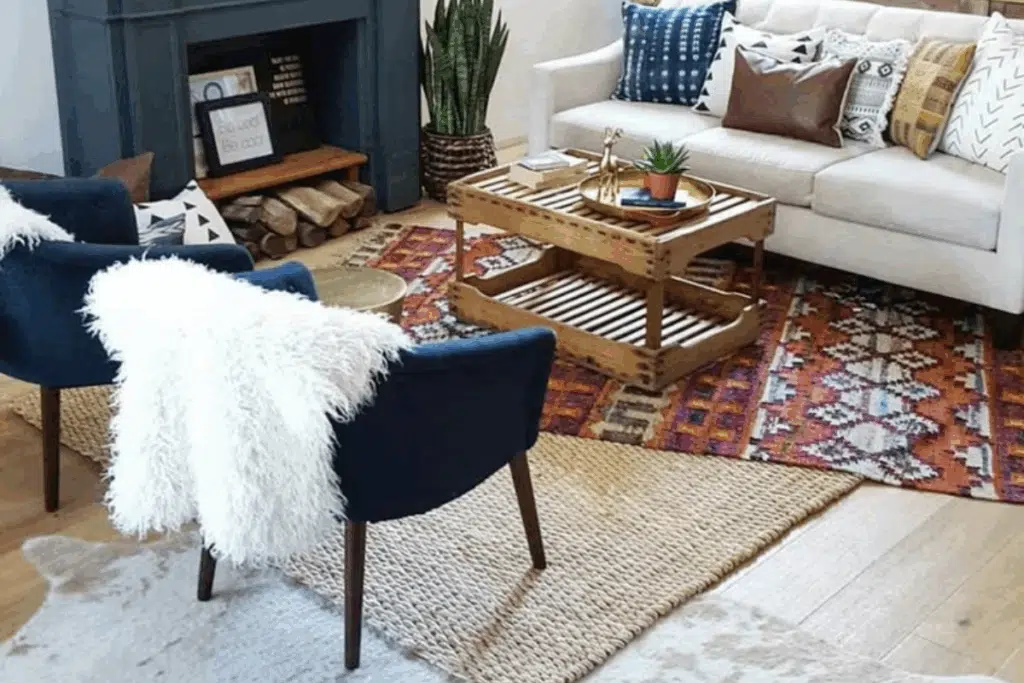 laying rugs Photo Credit House Beautiful