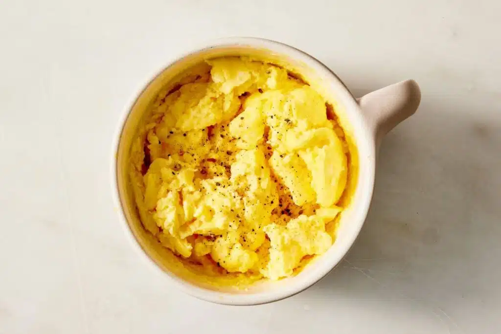 Scrambled eggs in mugPhoto Credit Canva All Recipes