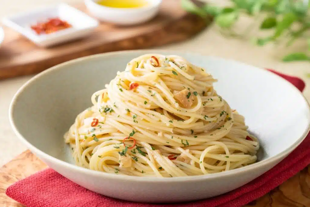 Spaghetti Aglio e Olio Pasta Photo Credit Canva Pro Stock Image