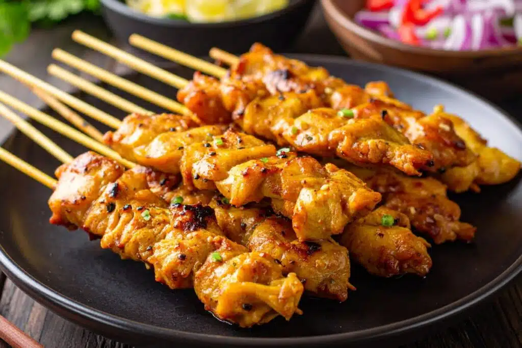 honey garlic chicken skewers photo Credit Canva Pro Stock Image