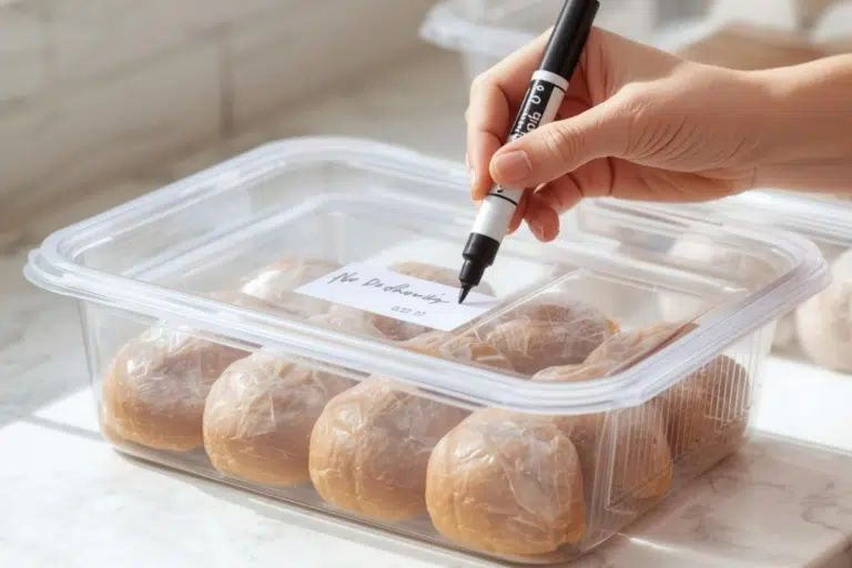 labeling food for the freezer Photo Credit Canva Pro Stock Image