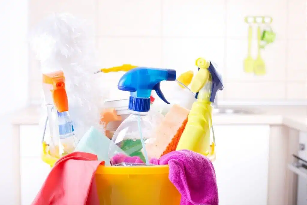 Cleaning Supplies in Kitchen Photo Credit Canva Pro Stock Image