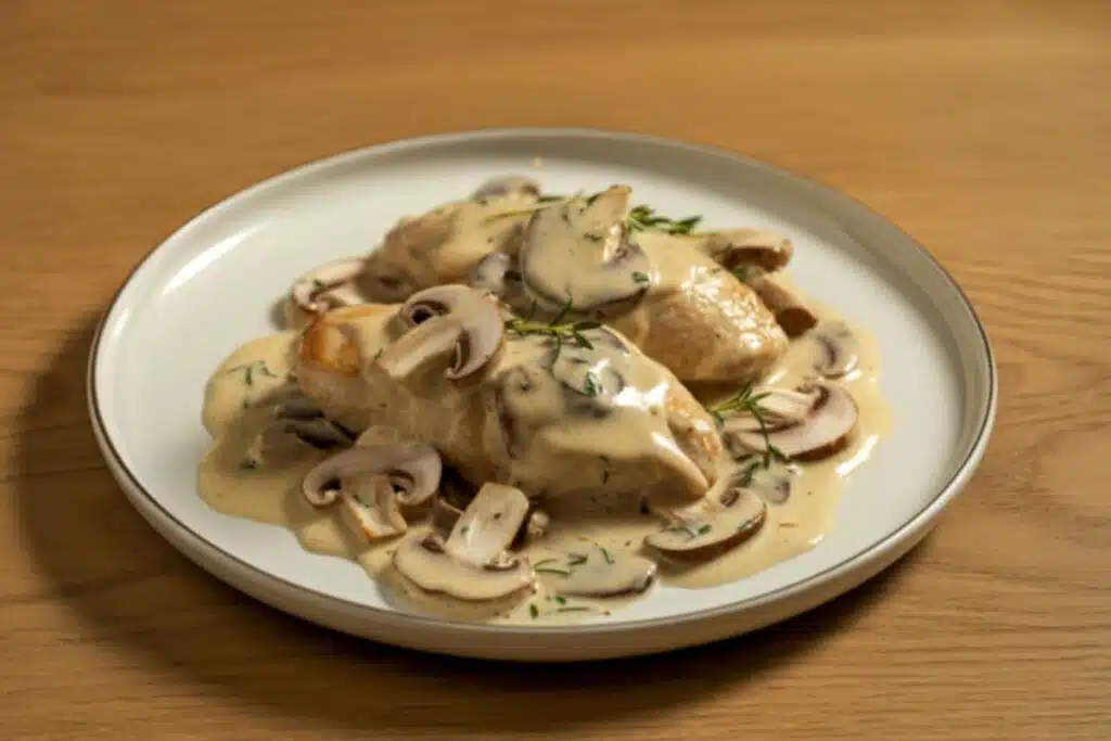 Creamy Mushroom Pork Chops Photo Credit Canva Pro Stock Image