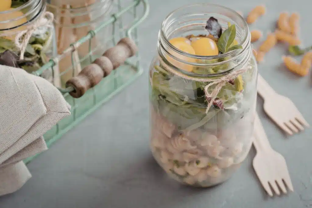 Mason Jar Pasta Salad Photo Credit Canva Pro Stock Image