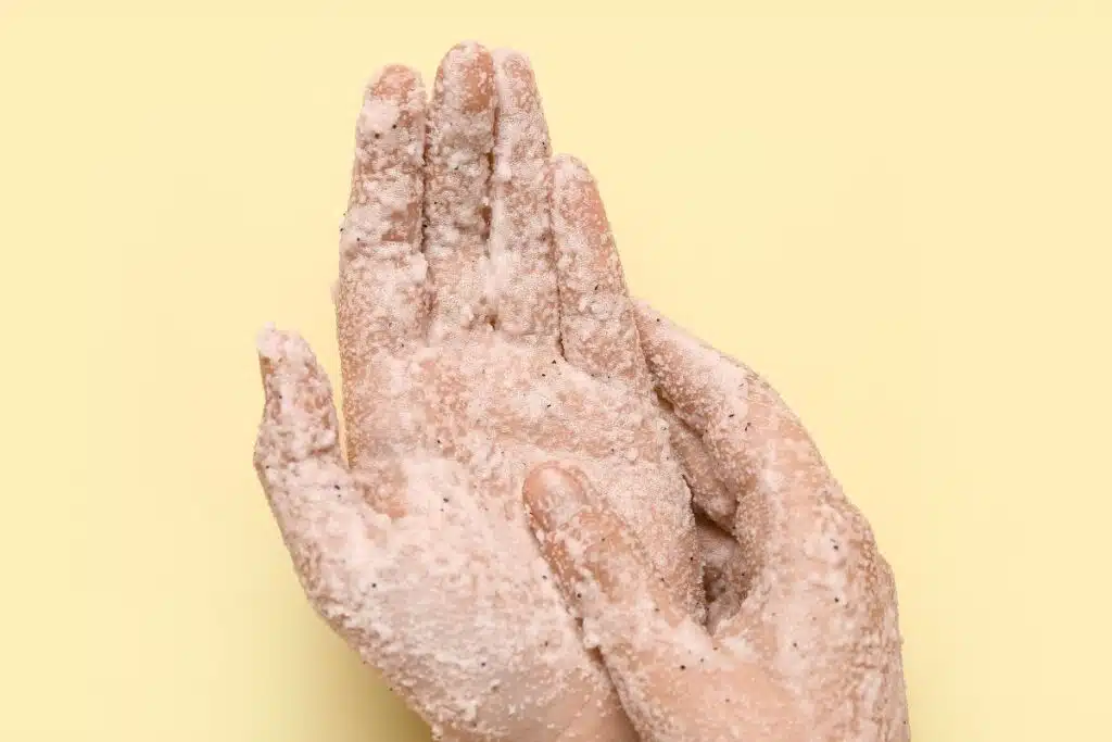 Oats hand scrub Photo Credit Canva Pro Stock Image