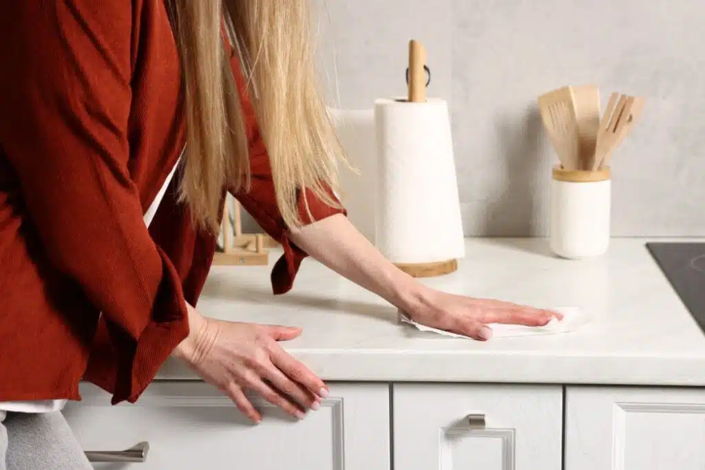 cleaning countertop Photo Credit Canva Pro Stock Image