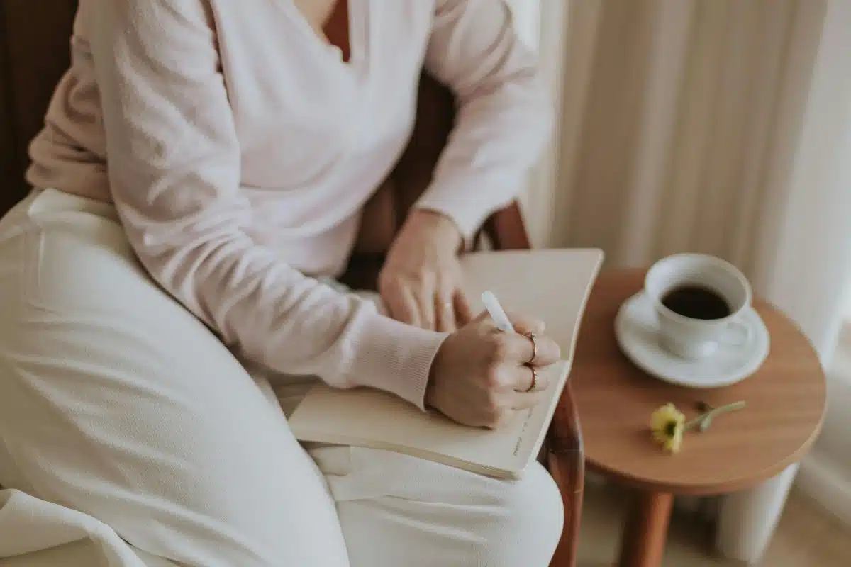 daily habits, writing, journalling, coffee Photo Credit Canva Pro Stock Image