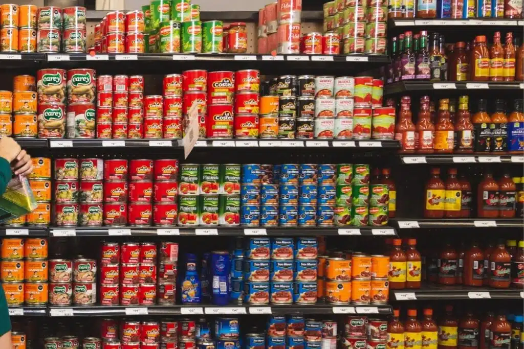 canned good section grocery store Photo Credit Canva Pro Stock Image