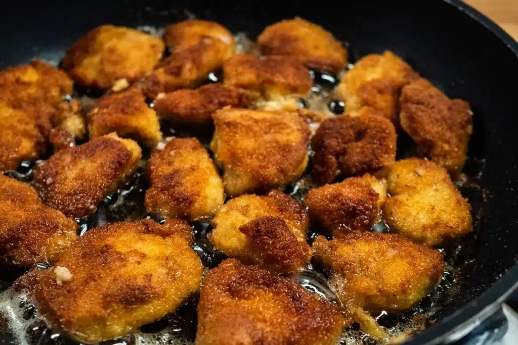 Chicken Nuggets in pan Photo Credit Canva Pro Stock Image