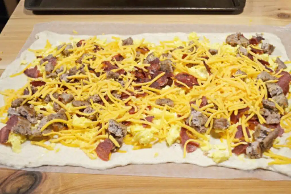 Pizza Dough Breakfast Roll Up Photo Credit Through The CooKing Glass