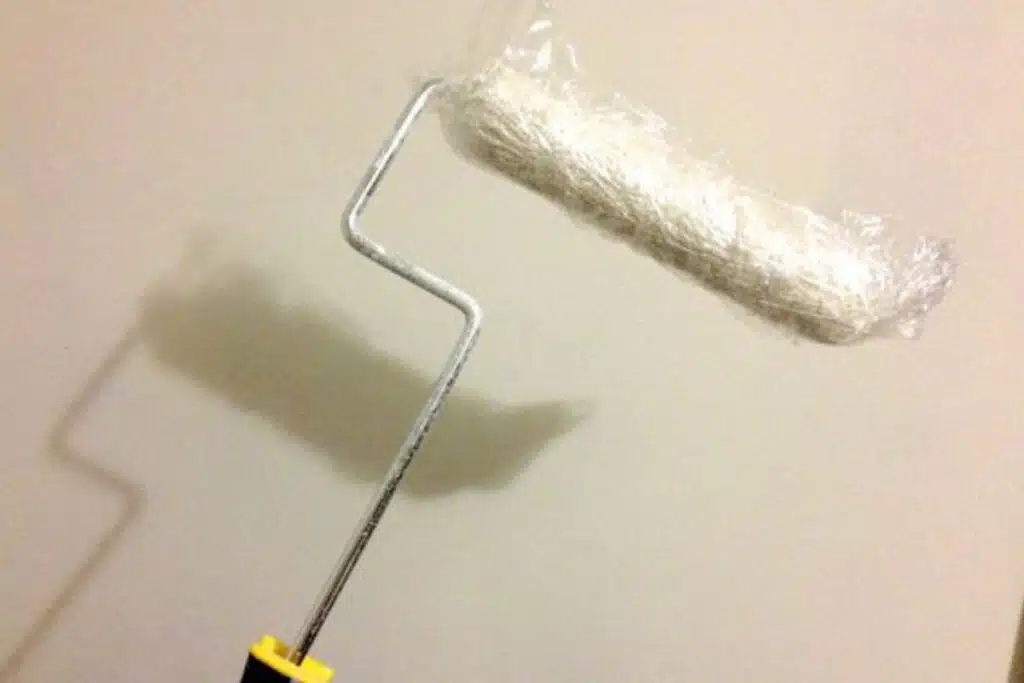 Plastic Wrap Paint Roller Photo Credit Pinterest