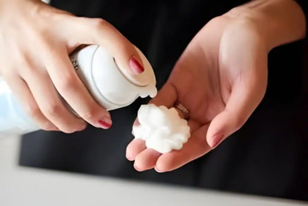 Shaving cream Hands Photo Credit Apartment Therapy