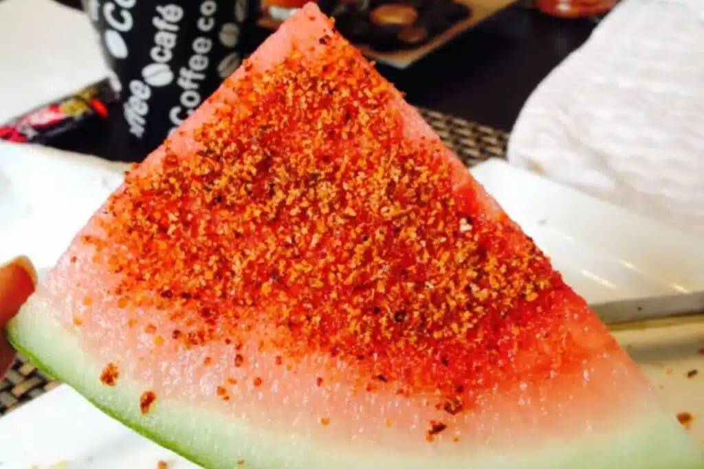 Chili Powder on Watermelon Image Credit Mexico WordPress