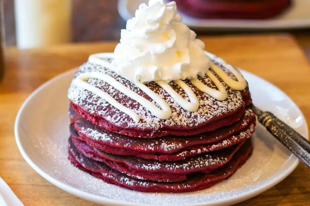 Red Velvet Pancakes Photo Credit Top Secret Recipes
