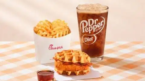 Chick fil A Chicken & Waffles Sandwich Photo Credit Chick Fil A