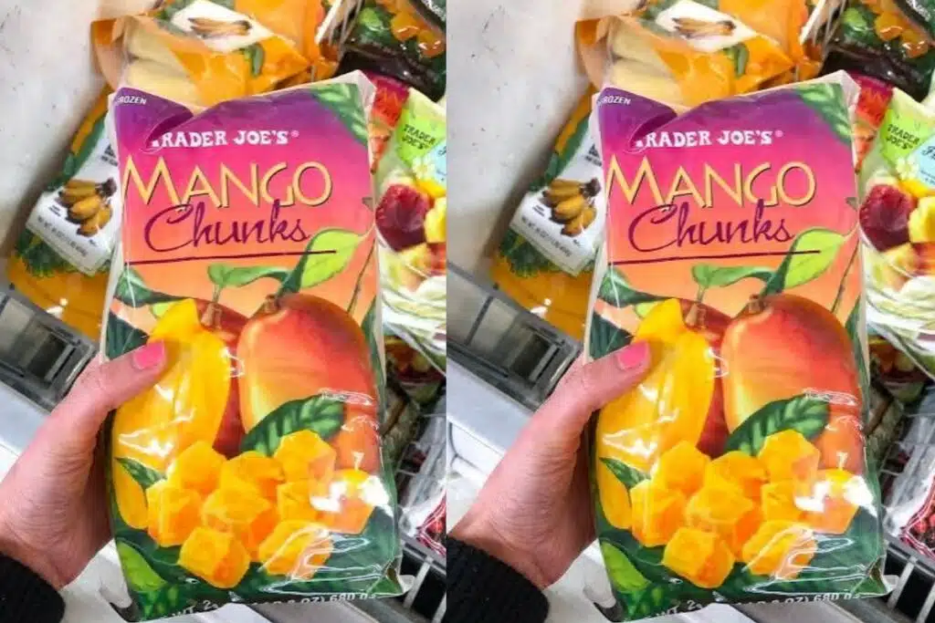 Trader Joes's frozen Mango Photo Credit Katie's Bliss
