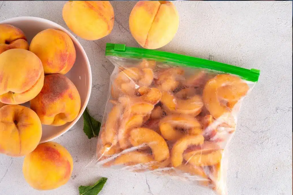 Frozen Peaches Photo Credit Canva Pro Stock Image