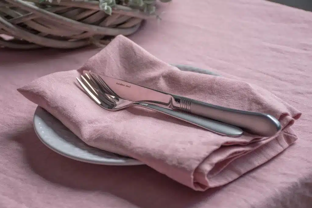 Year & Day pink reusable napkins Photo Credit 3H Linen
